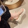 Stepping On Shit Sandals Women's 2025 Summer New Thick-soled Heightening One Pedal Casual Shoes with Skirts Two Wear Cool Slippers