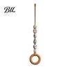 Handmade Beaded Wall Decor Decorative Towel Hanger with Wood Ring, Boho Multi-Color Mount Holder for Bathroom Hand No-Drill Farmhouse Kitchen Art Home