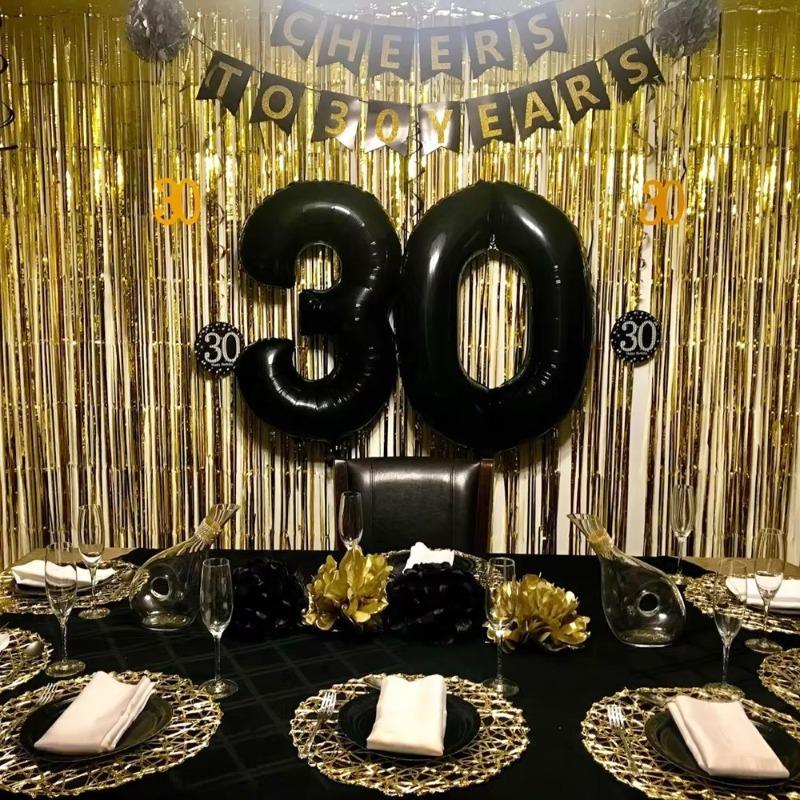 2PCS Party Backdrop Curtain Multicolor Decoration Foil Fringe Rain Curtain Wedding Stage Birthday Party Christmas Decoration