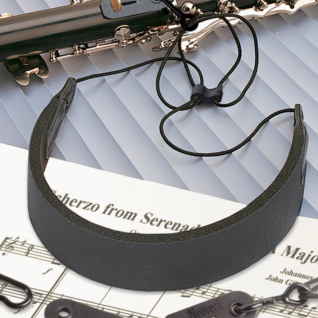 Neotec Oboe & Clarinet Strap C.E.O. Metal Hook Color: Black