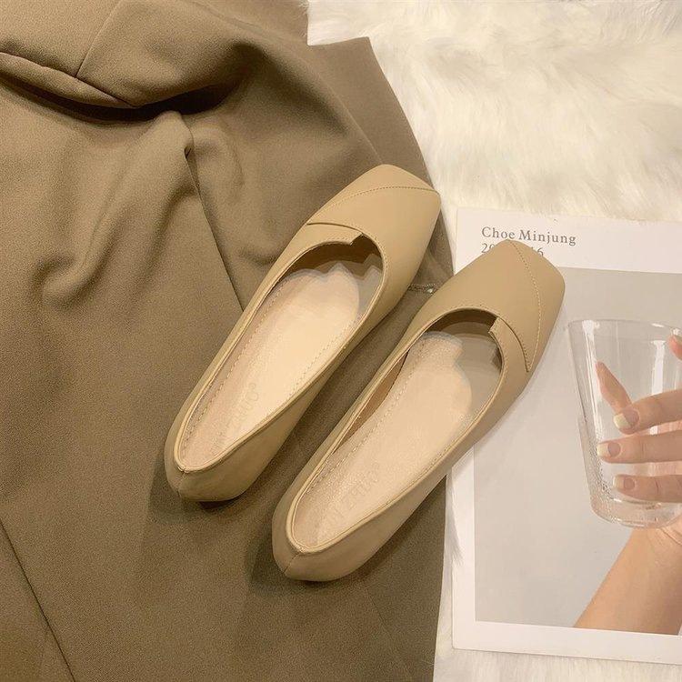 Поздний вечерний ветер нежная обувь туфли-лодочки женские 2025 новая осень женская обувь на плоской подошве для беременных на мягкой подошве туфли-балетки обувь на один шаг