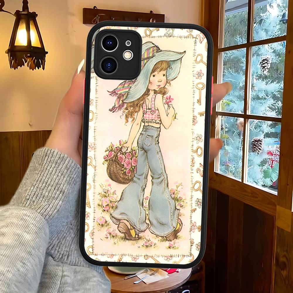 Милый Чехол для Телефона Sarah Kay для IPhone 13 12 X XS MAX Pro Max 16 15 11 14 Pro Max Ударопрочный Матовый Чехол