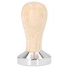 Coffee Tamper Detachable Food Grade Stainless Steel Flat Bottom Coffee Powder Press Hammer with Wooden Handle 49mm