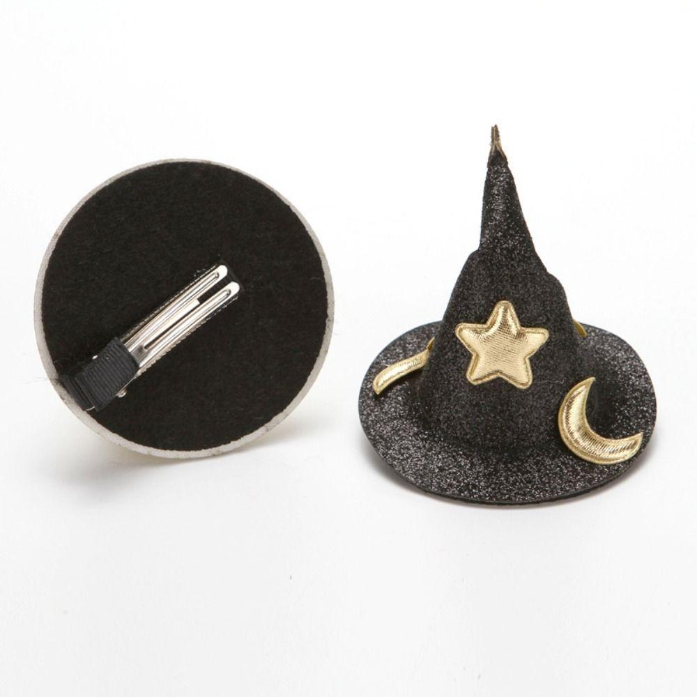Cute Bent Hat Hair Clip Barrette Witch Hat Hair Clip Witch Hat Hairclips  Halloween Party
