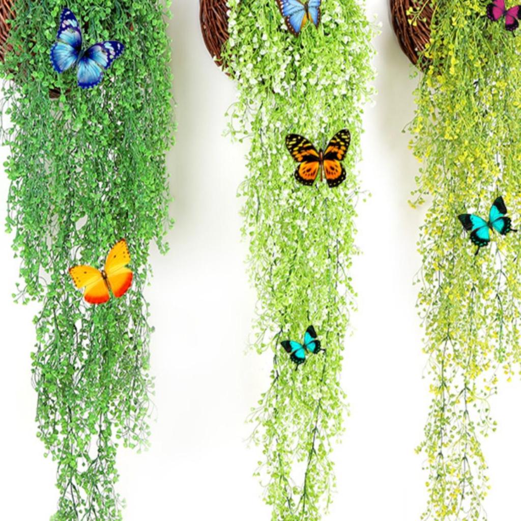 Golden Bell Willow Artificial Trailing Flower Vine for Indoor Wall Decoration