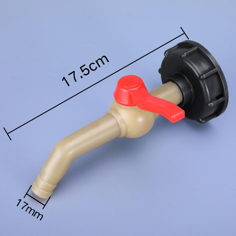 Адаптер для IBC-бака, входное отверстие 60 мм, крупная резьба на 1/2", 3/4", 1", 2 дюйма, черный шланг, соединитель для труб, аксессуары для садового крана и газона