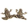 Pure Copper Golden Toad Statue Retro Style Frog Miniature Sculpture  Home Decoration