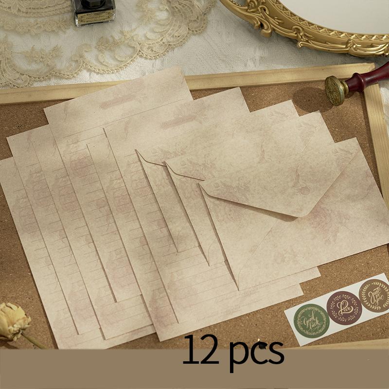 9 pcs Vintage envelope set retro girl art confession love letter greeting card paper