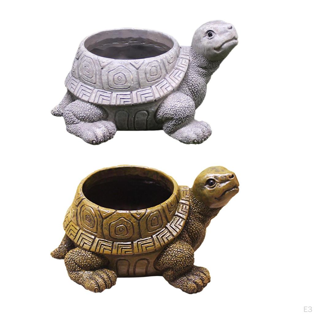 Горшок для цветов черепахи из смолы - уникальный цветочный горшок для сада и домашнего декора