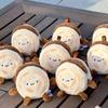 12cm Funny Creative Food Doll Keychain Backpack Plush Doll Pendant Chinese Hamburger Cartoon Doll Toy Car Bag Decor