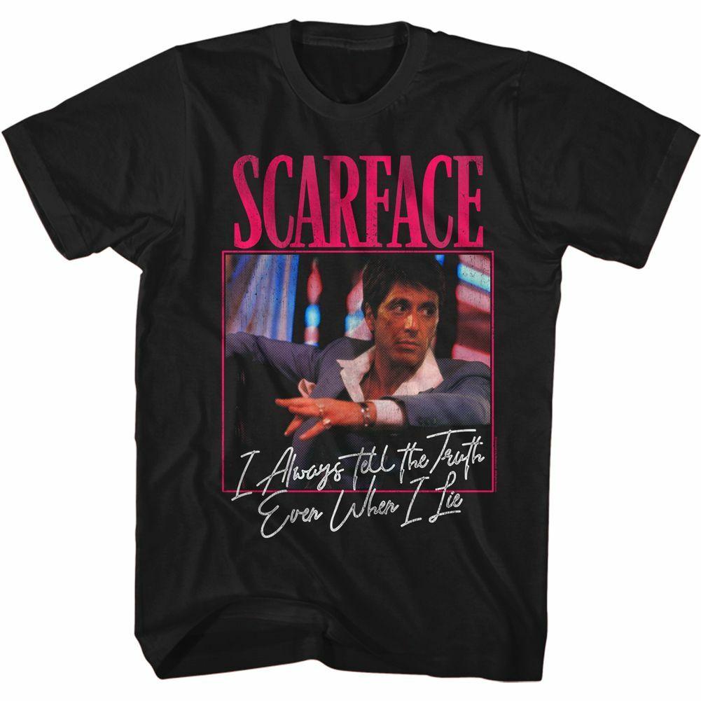 ВИНТАЖНАЯ Футболка SCARFACE с принтом, Национальная мода, Свободная, С небольшим вырезом, Повседневная, С коротким рукавом, Высококачественная, Люксовый бренд, Летние топы
