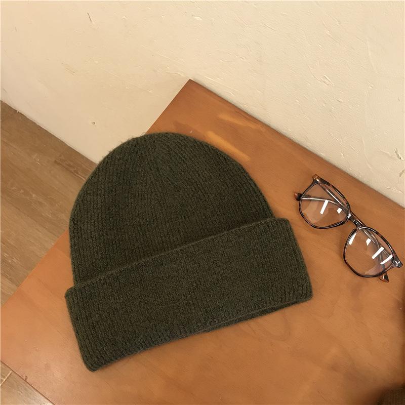 Cashmere Knitted Woolen Hat with Large Head Circumference Loose Ear Protection Warm and Face Friendly Small and Versatile Fashionable Hat