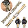 22 мм Золото-черный Нержавеющая сталь Ремешок для часов Casio MDV-106 MDV-107 2784 Ремешок Изогнутый Металлический Наручный Браслет Складная Застежка Браслет