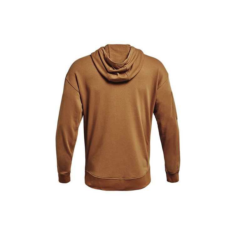 Under Armour Rival Terry Scribble Sports Casual Hoodie Jacket Men Jackets Antique-Brown 1366406-277