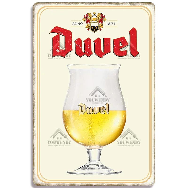 Metal Tin Sign Poster for Pub, Bar, Man Cave, Club, Wall Decoration, Vintage, Belgium, Beer Brand, Decorative Plaque, 20x30cm
