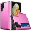 Для Samsung Galaxy S25 S24 Ultra S23 S21 S20 FE S22 Plus A55 Чехол-броня со сдвижной крышкой-кошельком и слотом для карт для Galaxy Note 20 Ultra
