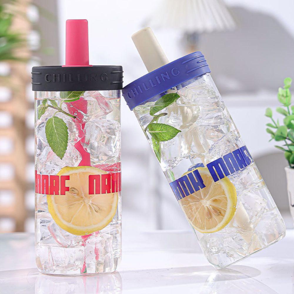 Large Capacity Tea Separation Straw Cup Glass Student Water Cup Tea Separating Bottle  Gift