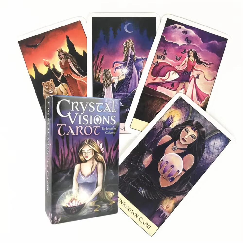 Карты Таро Crystal Vision и PDF-руководство, колода для гадания, развлечения, вечеринки, настольная игра, оптовая продажа, 78 шт./коробка