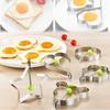 Durable Stainless Steel Egg Mold Set With Heart Star Shapes For Perfect Fried Eggs And Rice Cakes