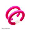 Серьги для женщин Популярные серьги Painless Pink Thick Large 40mm Hoop Earrings Серьги из смолы Miyabi Grace Miyabi Grace Не проколотые Не проколотые