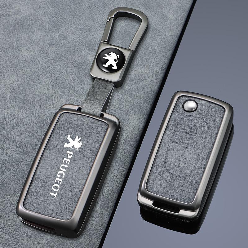 Кожаный чехол для ключей для Dongfeng Peugeot 408/308/3008/4008/2008/5008 Металлические модели