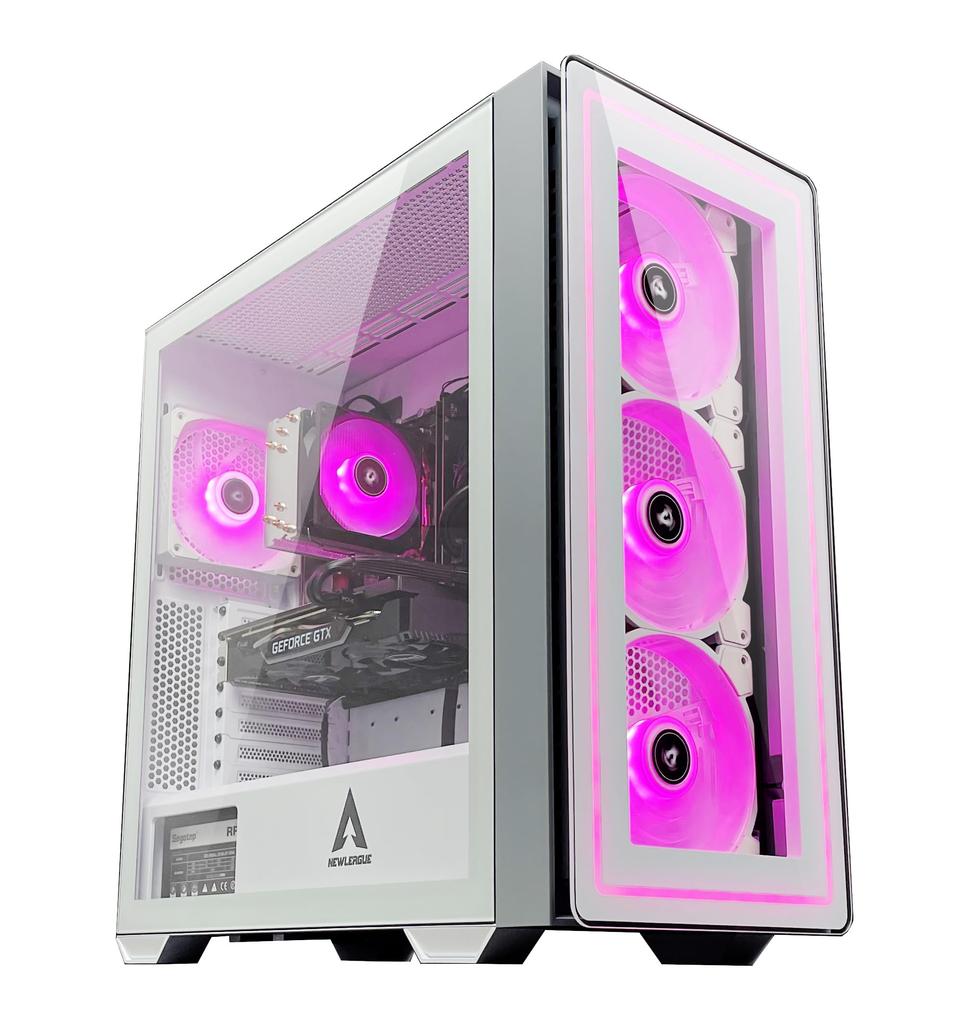 Gaming Desktop Computer GeForceRTX3050 Memory 16GB SSD1TB Widows10Pro 64bit Gaming Desktop Computer RTX3050 White Middle Tower [NEWLEAGUE] [Core