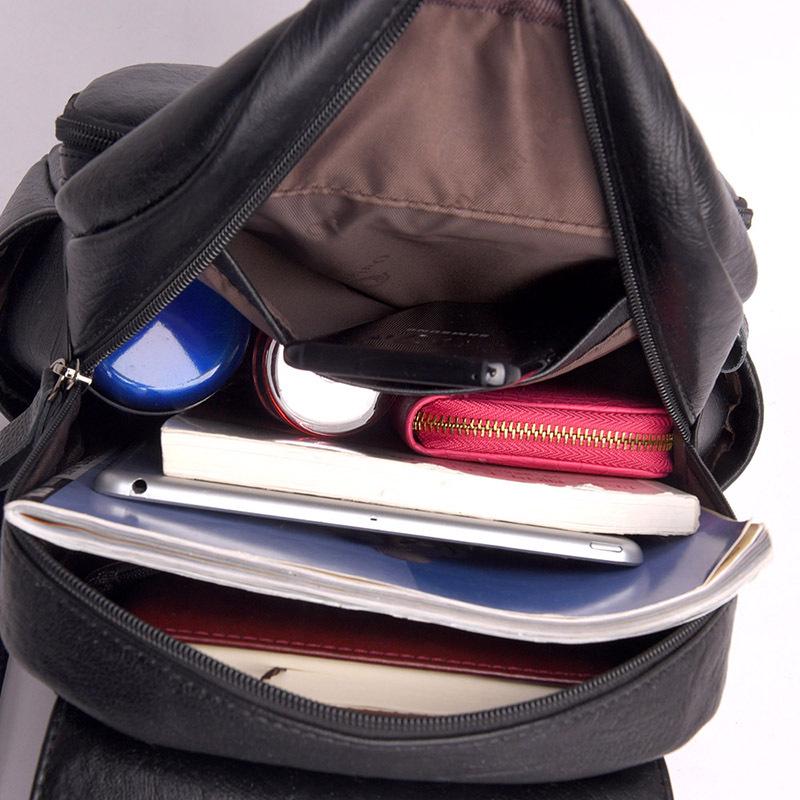 Рюкзак из дикой кожи, женский рюкзак, модный женский рюкзак для средней школы, сумка