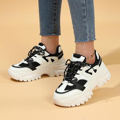 Неуклюжие кроссовки с толстой подошвой, повседневная спортивная обувь, пара сотен одинаковых прогулочных туфель, модная женская обувь большого размера
