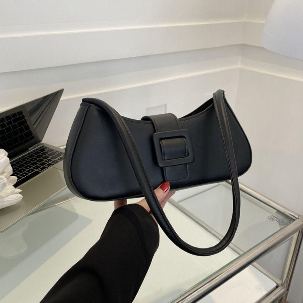 Large Capacity Half-moon Tote Bag PU Leather Ladies Luxury Handbags Underarm bag Women Women