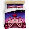 Castle Window Desk Moon Cat Book Witch Room Duvet Cover 3pcs Bedding Set Home Textile Quilt Cover Pillowcases No Sheet
