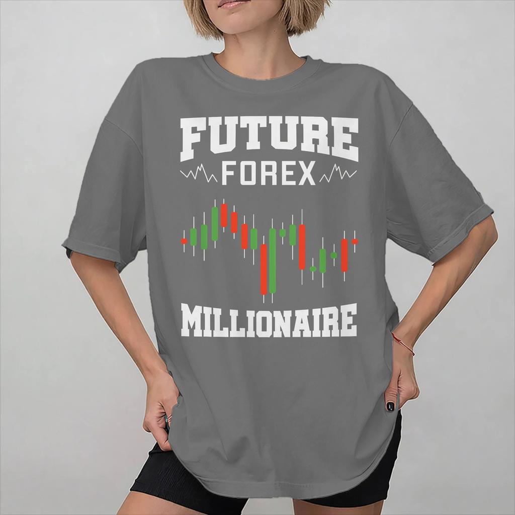 Future Forex Millionaire Chart Tee Shirt For Unisex Wounisex Printed T Shirts Cotton Clothing