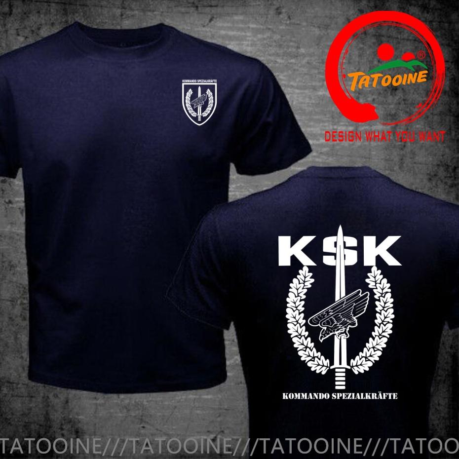 Смешной дизайн Ksk Gerunisex Армейские Спецназ Komunisexdo Spezialkrafte Футболка Унисекс Мода Трендовая Повседневная Одежда Стильные Топы Футболка
