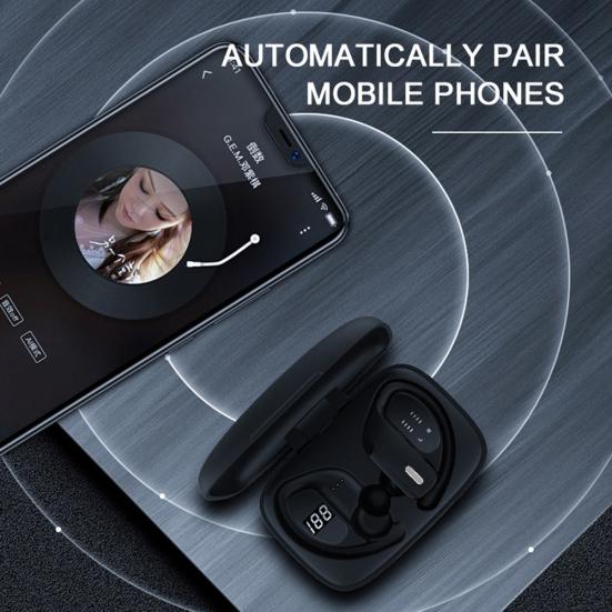 T17 Настоящая беспроводная стерео Bluetooth-совместимая V5 Беспроводная внутриканальная гарнитура со светодиодным индикатором питания