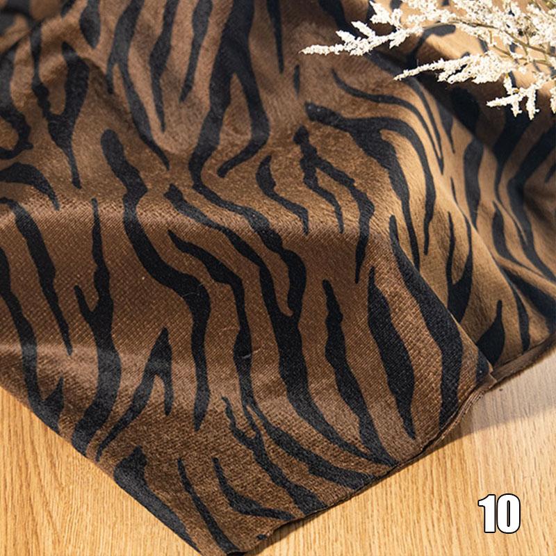1x1.5m Animal Pattern Print Short Plush Fabric Imitation Tiger Leopard Zebra Cow Spotted Printed Fabric Costume DIY Cloth