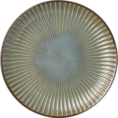 Minoru Pottery Mino Ware Kiln SENDAN 210 Plate Серый