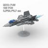 MOC Строительный блок Модель сборки самолета F35 Американский истребитель пятого поколения с подставкой и пламенем Детская игрушка Подарок