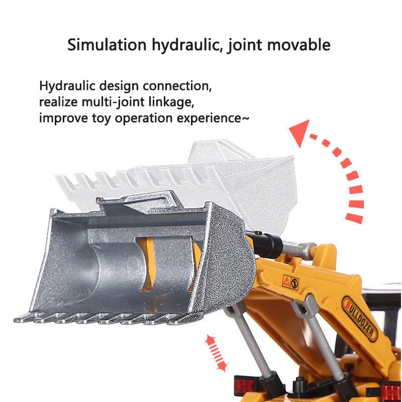 Литой экскаватор, трактор, цементовоз, автомобиль, бульдозер, кран, игрушечная модель, подарок для мальчика, экскаватор, сплав + пластик, автомобиль, образование
