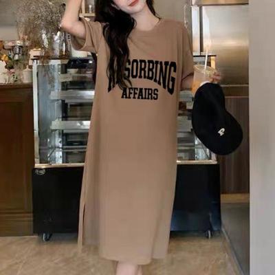 Женская мода лето весна 1/2 рукава О-образный вырез свободная талия повседневные платья