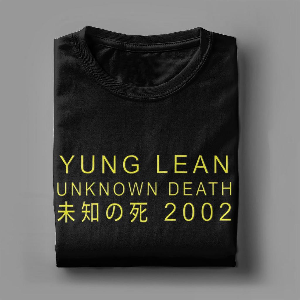 Yung Lean Unknown Death 2002 желтые футболки мужские хлопковые винтажные футболки с круглым вырезом футболка с коротким рукавом одежда больших размеров