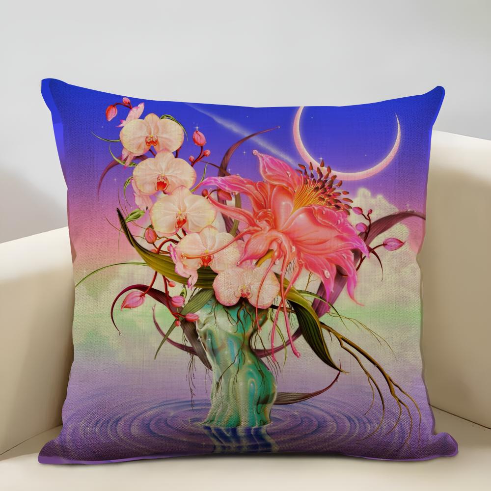 Raye Album Cushion Cover Household Decoration Linen Sofa Cushion Cover: Skin-Friendly & Breathable with Invisible Zipper