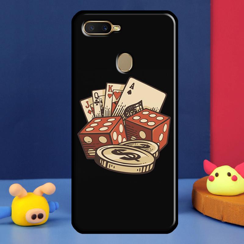 Кейс для казино Лас-Вегас с покером для Oppo A16 A76 A96 A58 A78 A98 A5 A9 A91 A15 A17 A77 A52 A72 A74 A94 A54S A57S Чехол