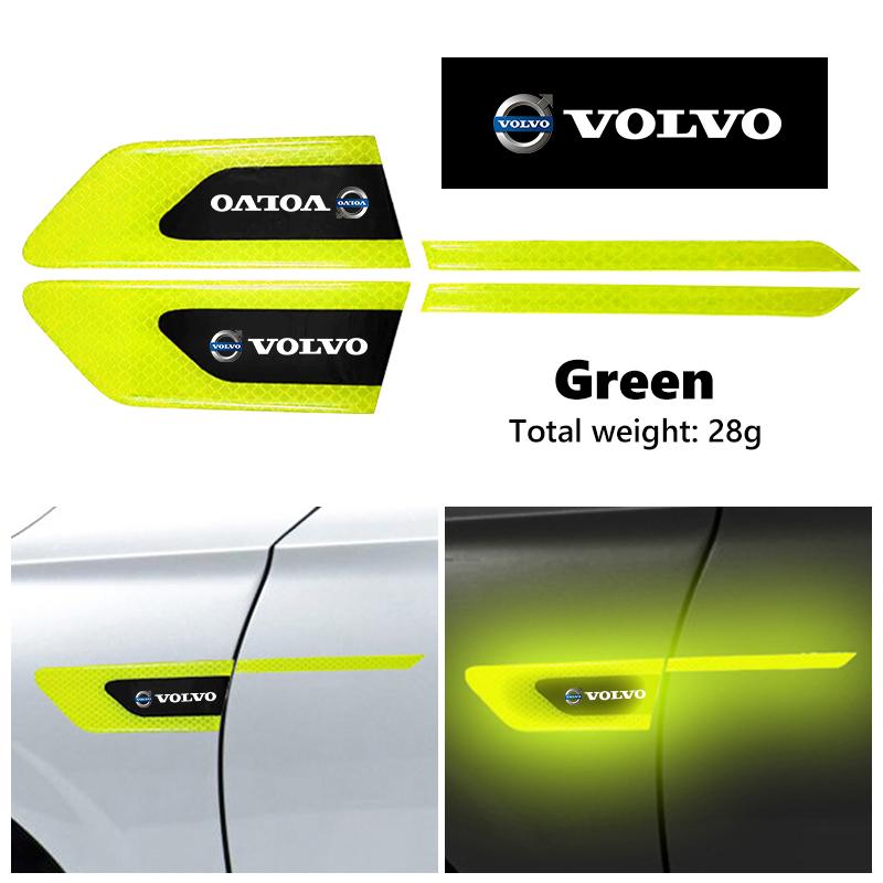 Для автомобиля Volvo Светоотражающие наклейки Автомобильные Предупреждение о столкновении Декор V40 V60 C30 C70 S60 S80 S90 XC40 XC60 XC70 XC90 T6