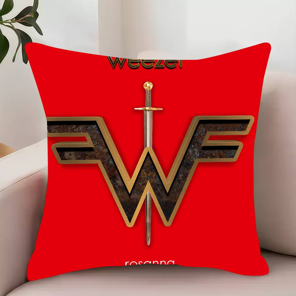 Подушка с принтом W-Weezer Декоративные Защитные чехлы Удобная мягкая для Дивана Гостиной Домашнего офиса