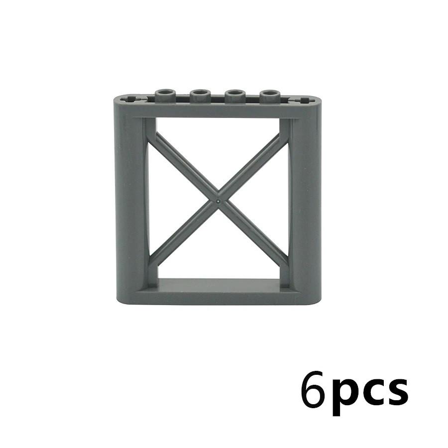 6 шт. MOC строительный блок 6x6 точек опорная рама 6 шт. настенная колонна настенная плита кирпич развивающие игрушки частицы совместимы с 64448