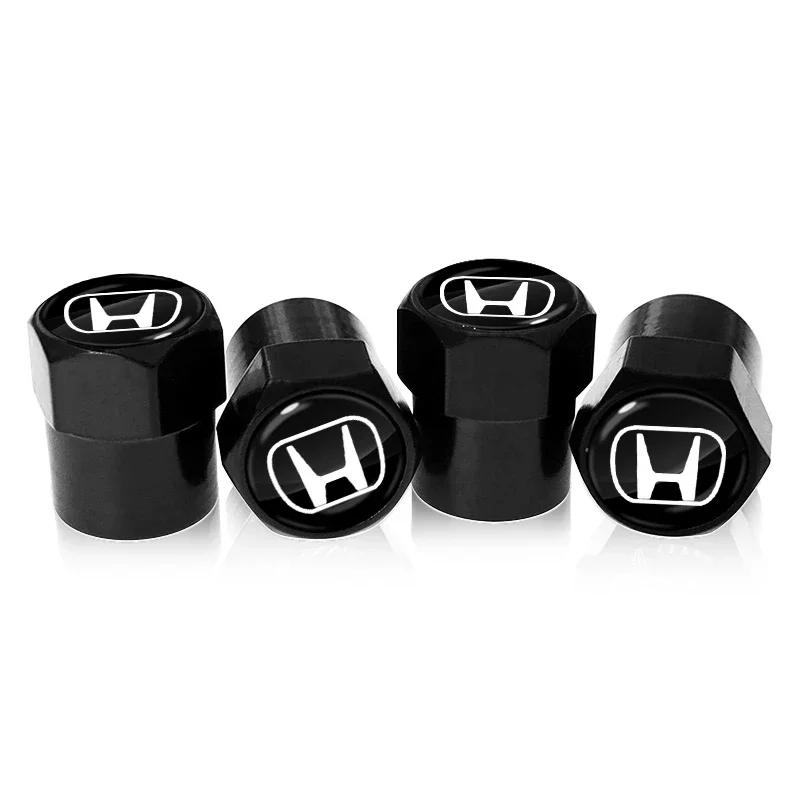 FIT Car New Honda Car Tire Valve Stems Cap Metal Tire Wheel Stem Air Valve Cap Car Accessories For Honda HR-V City Accord Odyss