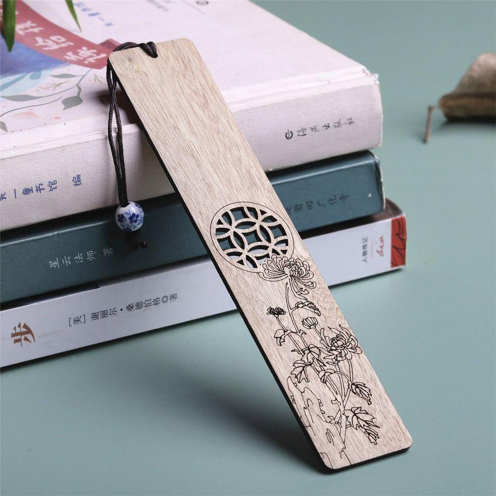Stationery Vintage Bookmark Wooden Book Page Marker Durable Book Clip