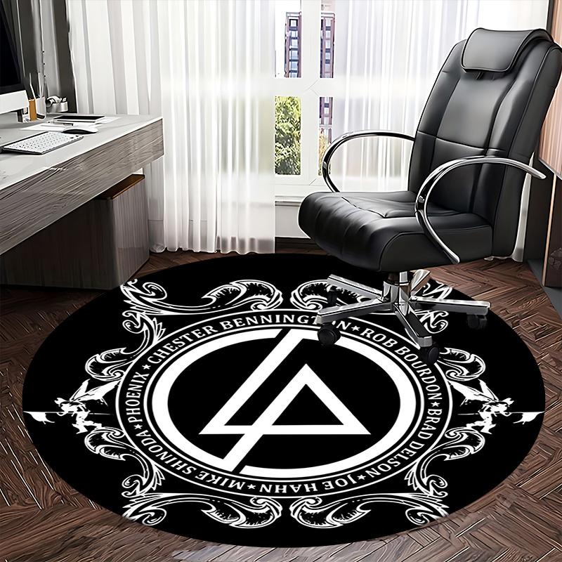 Linkin Park, Честер Беннингтон Коврик под стул Круглый ковер Ковер для офиса, Нескользящий, Подходит для гостиных, спален, декор.1205019a
