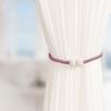 1 Pair Magnetic Curtain Straps Faux Pearls Decor Decorative Braided Ropes Curtain Tiebacks Curtain Accessories
