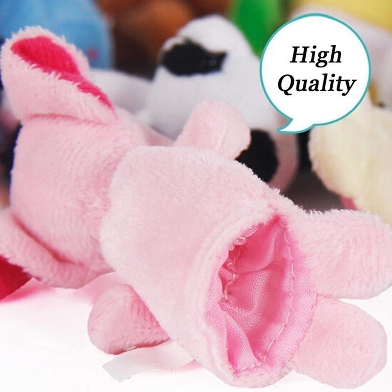 Cartoon Biological Animal Finger Puppet Plush Toys for 10pcs