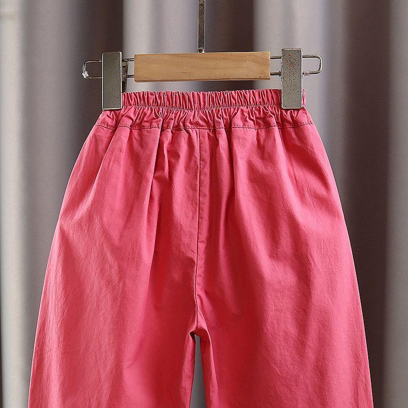 New Mosquito Proof Pants for Girls Summer Outerwear Cotton Casual Straight Leg Pants Children's Sports Loose Thin Pants